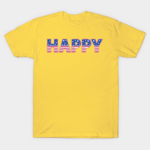 Happy American T-Shirt by RubyCollection